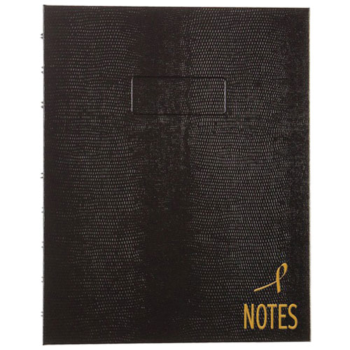 Image 1 of 1.. Blueline Pink Ribbon Collection NotePro Notebook - 150 Pages - Black