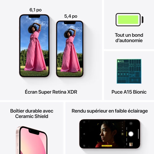 Image 10 of 10.. Refurbished - Apple iPhone 13 128GB - Pink - Unlocked