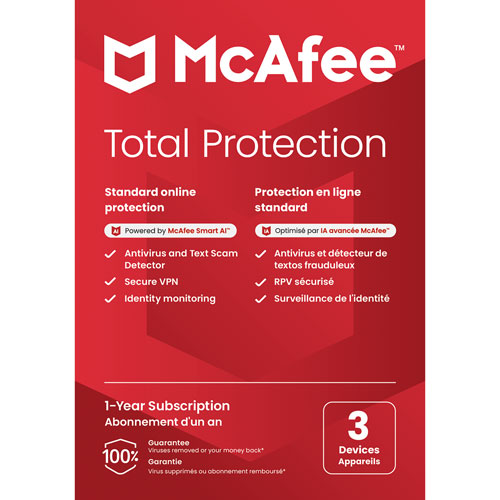 Image 1 of 8.. McAfee Total Protection - 3 Device - 1 Year