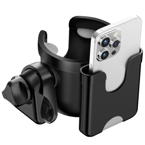 Image 1 of 7.. Stroller Cup Holder,Gusieapue Universal Pushchair/Pram Cup Holder,Baby Bottle Organizer for Stroller,Drink and Coffee Cup Holder with Phone Storage