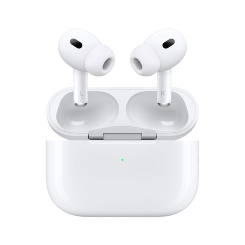 Image 1 of 7.. Refurbished - Apple AirPods Pro (2nd generation) Noise Cancelling True Wireless Earbuds with USB-C MagSafe Charging Case