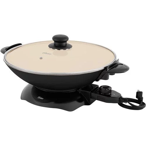 Image 1 de 5.. Wok en céramique noire de 4,5 L Dura d'Oster