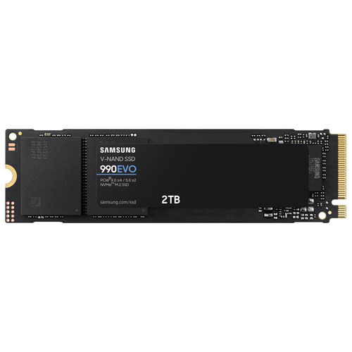 Image 1 of 5.. Samsung 990 EVO 2TB NVMe PCI-e Internal Solid State Drive - English - Black/Red