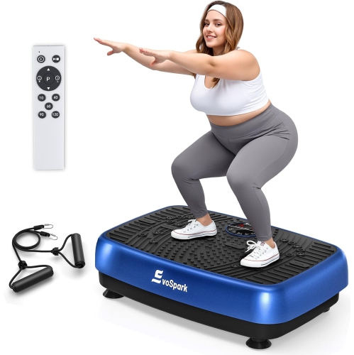 Image 1 of 9.. EvoSpark Vibration Plate Exercise Machine - Dual Motor Vibration Platform, 450 lbs Capacity, Full Body Workout, Lymphatic Drainage, and Muscle